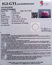 8.25 Ratti Natural Neo Burma Ruby with Govt. Lab Certificate-(4551)